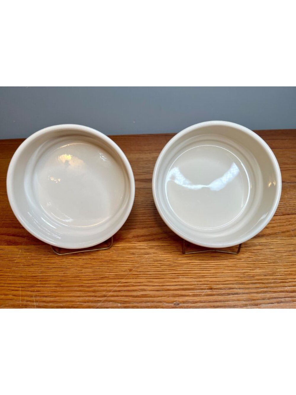 Set of 2 Longaberger Woven Traditions Classic Green Soup/Cereal Bowl 6" Stackabl - Picture 5 of 12